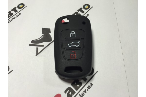 Чехол силиконовый ключа для Kia / Hyundai Tuscon, Accent, Elantra, Sonata, Santa Fe, i10, Rio, Cerato, Soul, Sorento, Sportage, Optima